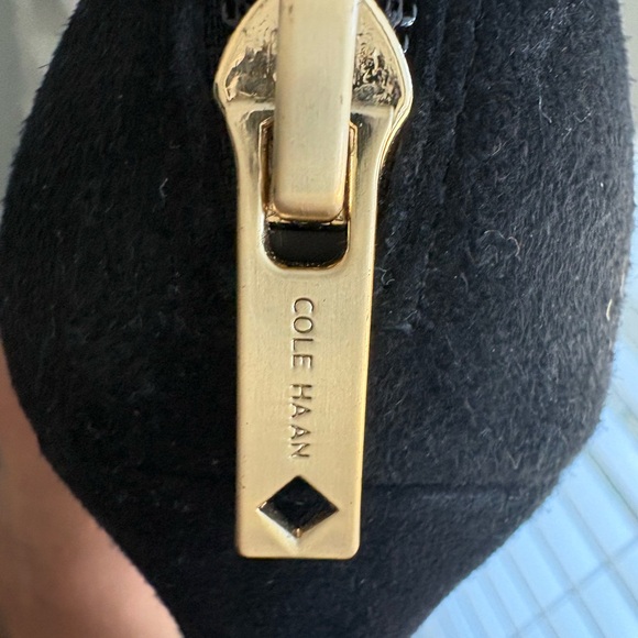 Cole Haan Black and Leopard Print Calf Hair Suede Ankle Booties 9.5 - Picture 5 of 11